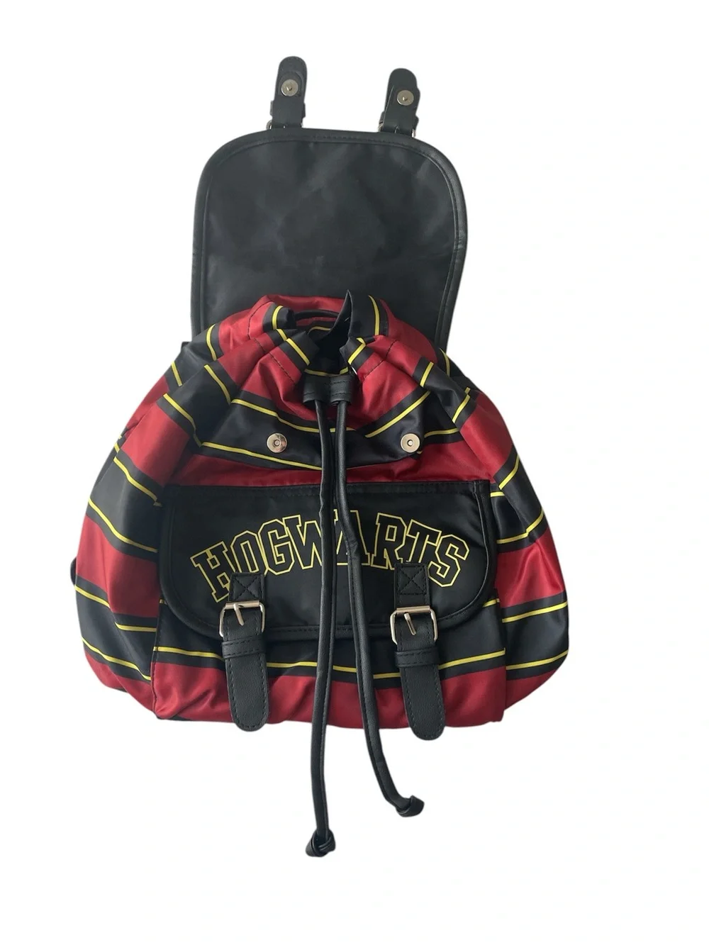 Harry Potter Hogwarts School Backpack Burgundy Black Striped